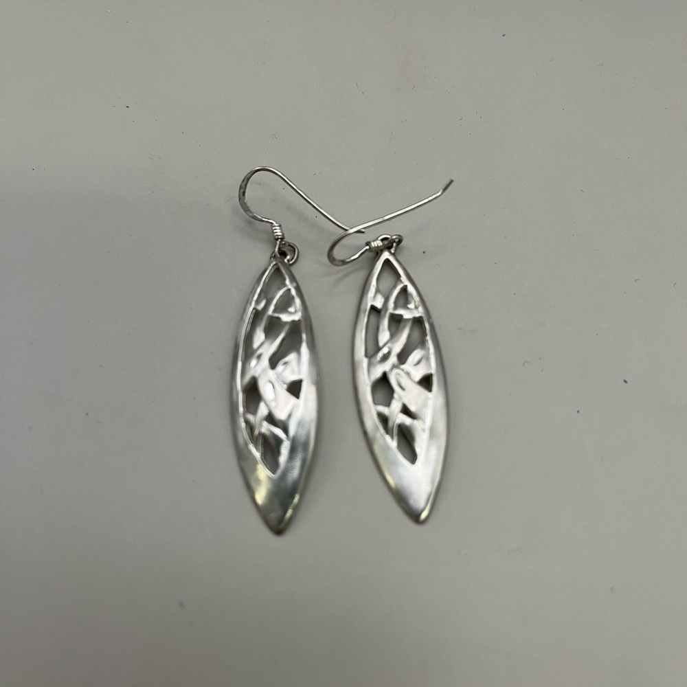Intricate Sterling Silver Filigree Earrings - Picture 2 of 2